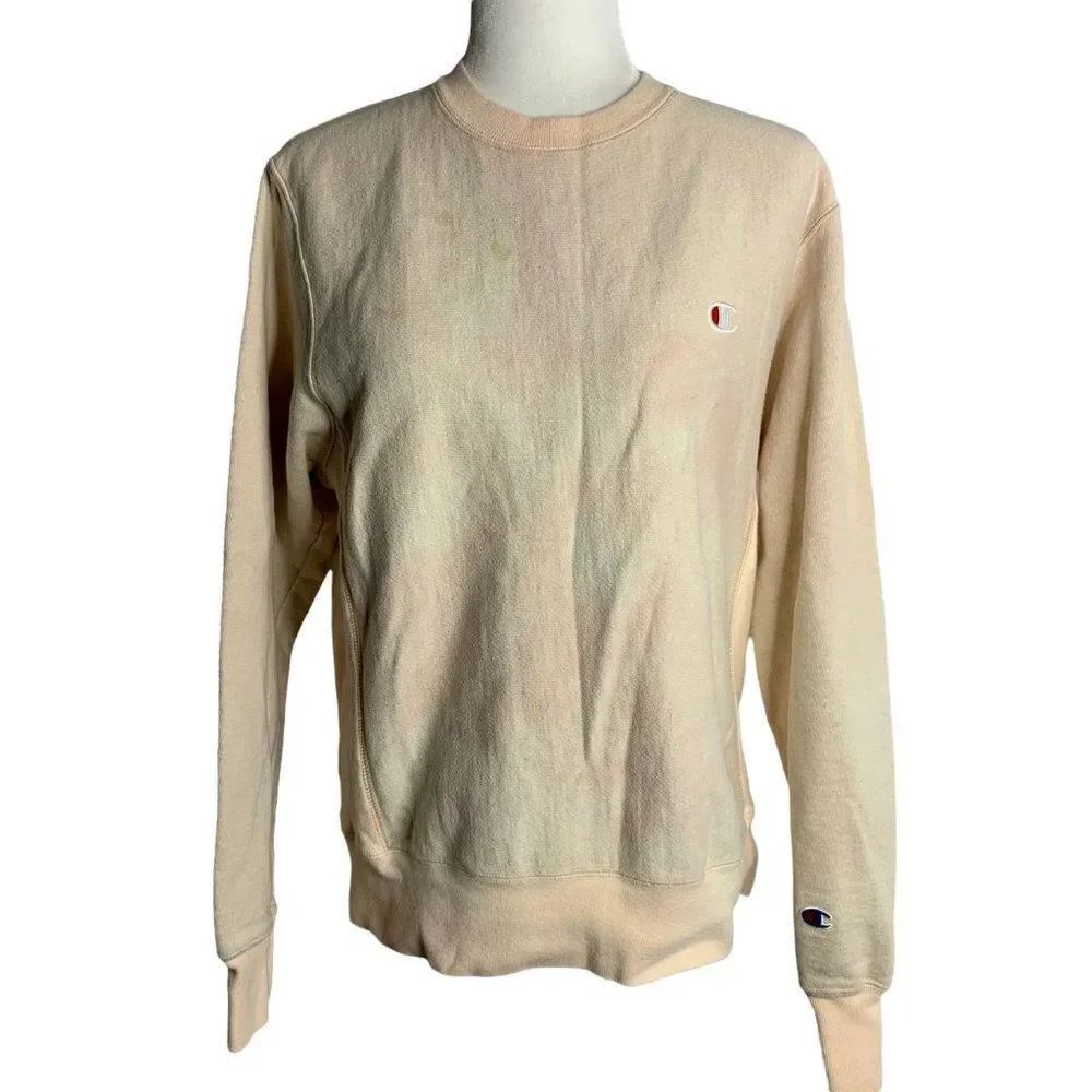 Vintage Champion Reverse Weave Sweatshirt S Pink Crewneck Fleece Pullover